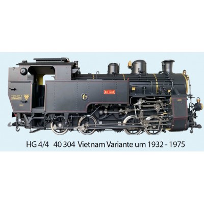 HG 4/4 40 304 Zahnrad-Dampflokomotive
